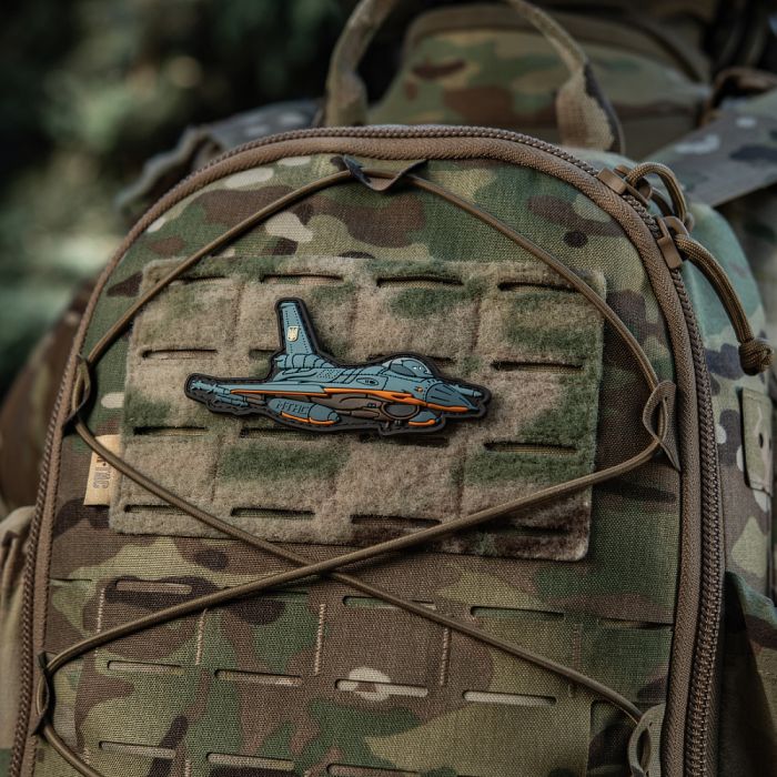 M-Tac нашивка F-16 PVC Blue