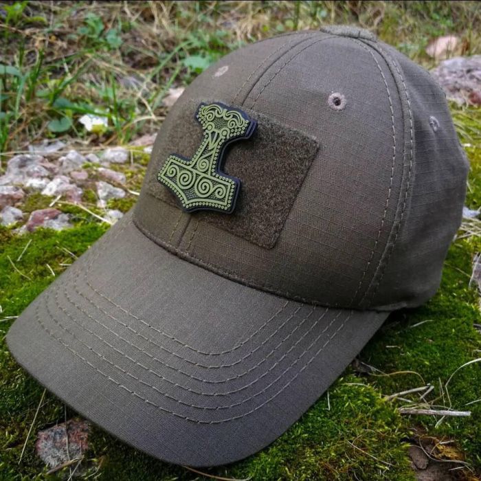 M-Tac нашивка Молот Тора 3D PVC Black/Olive