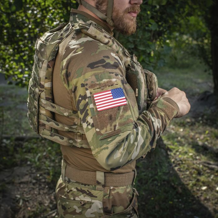 M-Tac нашивка прапор США реверс (80х50 мм) Full Color/GID