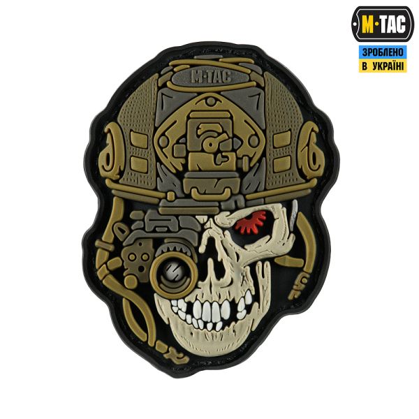 M-Tac нашивка Worn to the bone PVC Black/Coyote