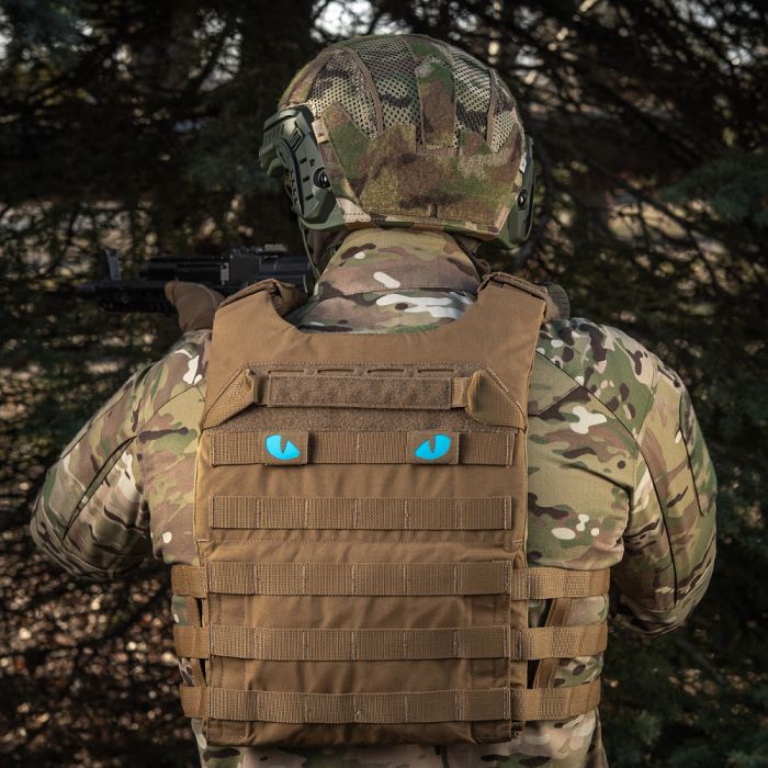 M-Tac нашивка Tiger Eyes Laser Cut (пара) Coyote/Blue/GID