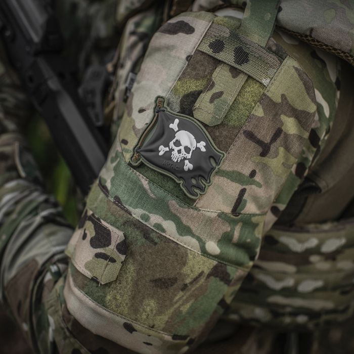 M-Tac нашивка Веселий Роджер PVC Olive/Black