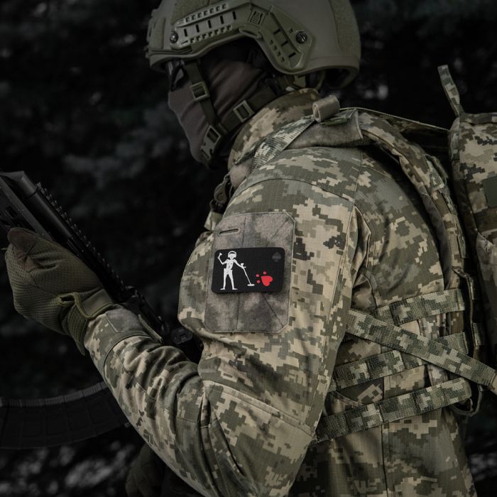 M-Tac нашивка прапор Чорна Борода Сапер Black