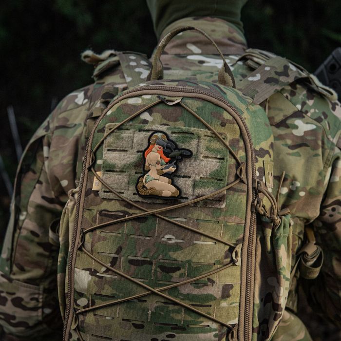 M-Tac нашивка Tactical girl №6 PVC redhead MC V1