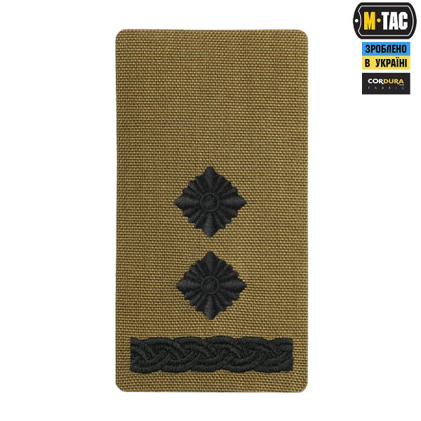 M-Tac погон на липучці Підполковник (вишивка) Coyote