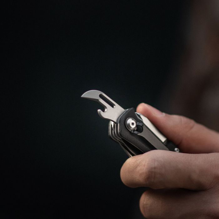 M-Tac ніж складаний Type 9 (6 інструментів) Black/Steel