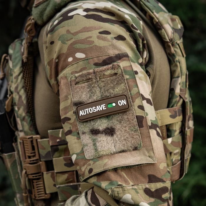 M-Tac нашивка Autosave PVC Coyote
