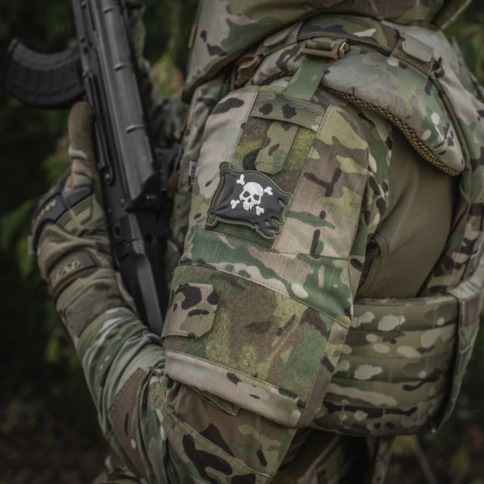 M-Tac нашивка Веселий Роджер PVC Olive/Black