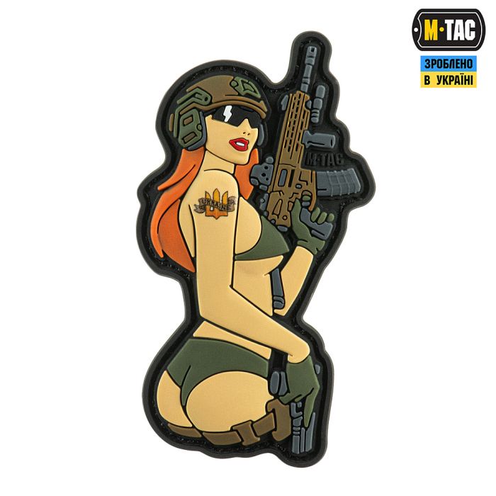 M-Tac нашивка Tactical girl №4 PVC Руда