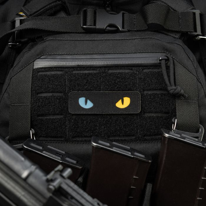 M-Tac нашивка Cat Eyes Laser Cut Black/Yellow/Blue/GID