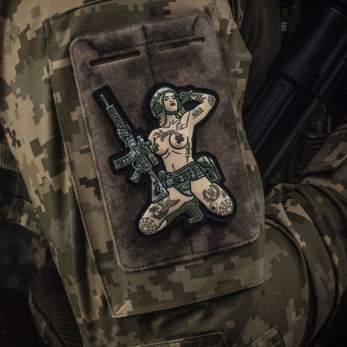 M-Tac нашивка Tactical girl №1 tattoo Тризуб PVC MM14