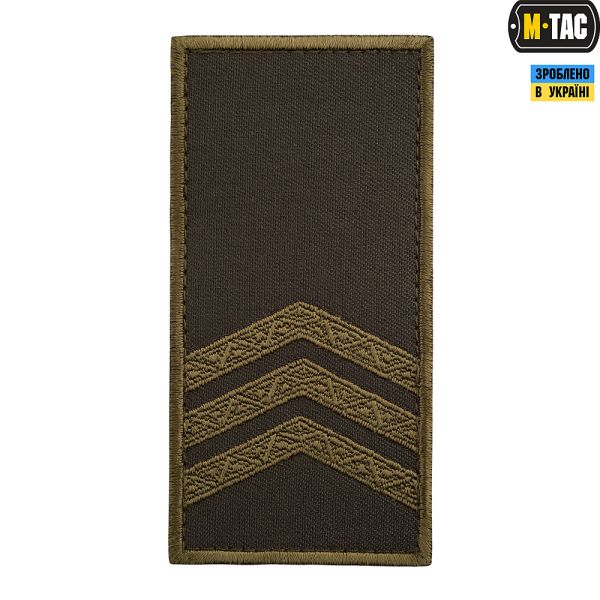 M-Tac погон МО Сержант на липучці олива