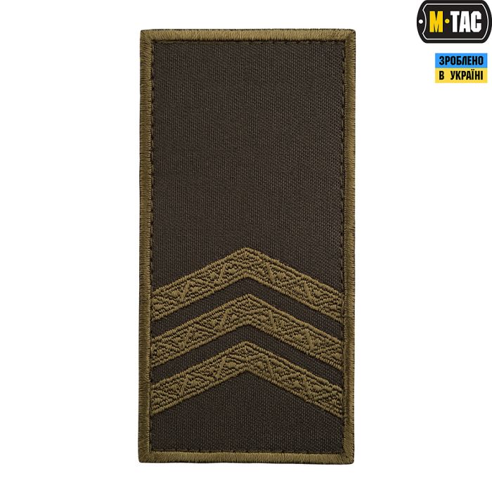 M-Tac погон МО Сержант на липучці олива