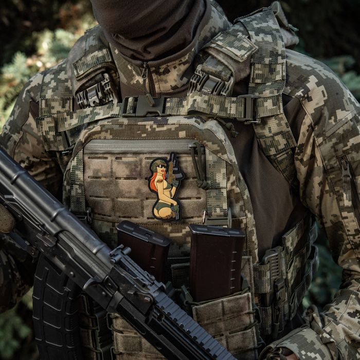 M-Tac нашивка Tactical girl №4 PVC Руда