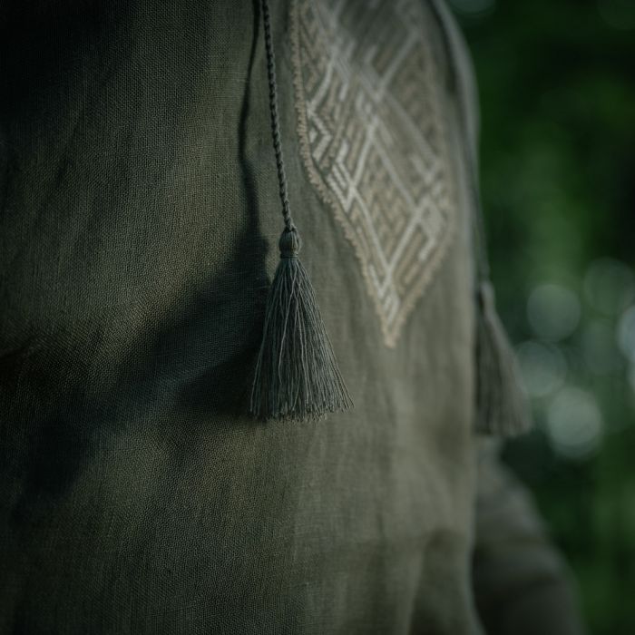 M-Tac вишиванка 100% льон тип 2 олива