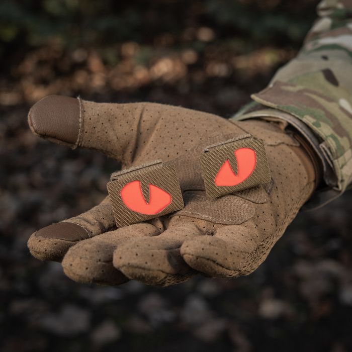 M-Tac нашивка Tiger Eyes Laser Cut (пара) Coyote/Red/GID