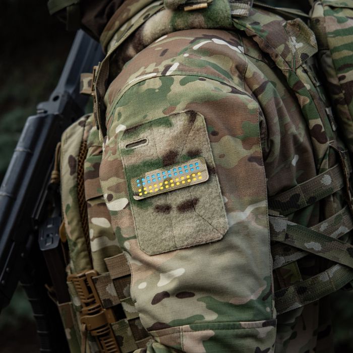 M-Tac нашивка прапор України 25х80 Laser Cut Multicam/Yellow/Blue/GID