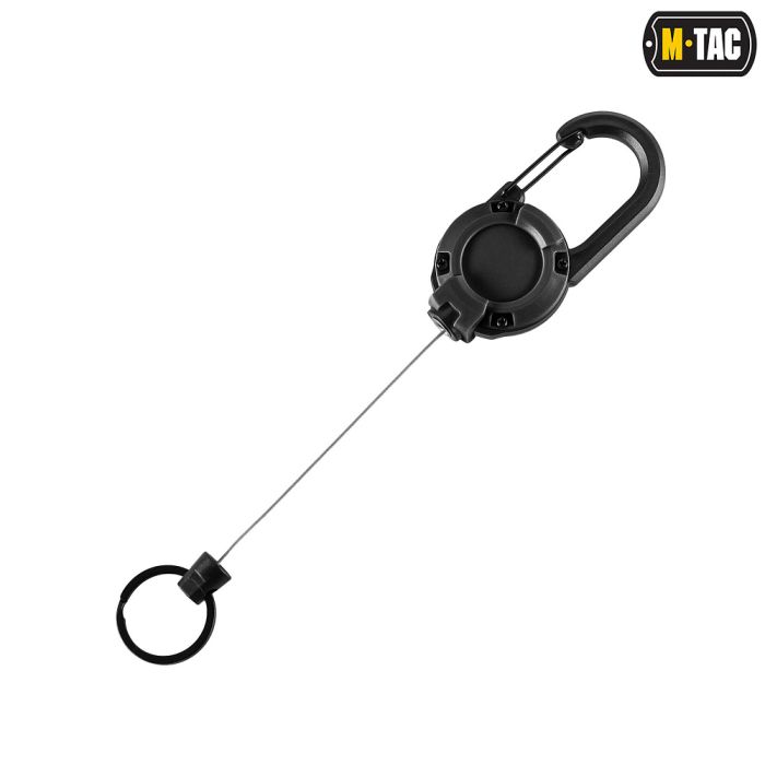 M-Tac карабин зі шнуром для ключів Black