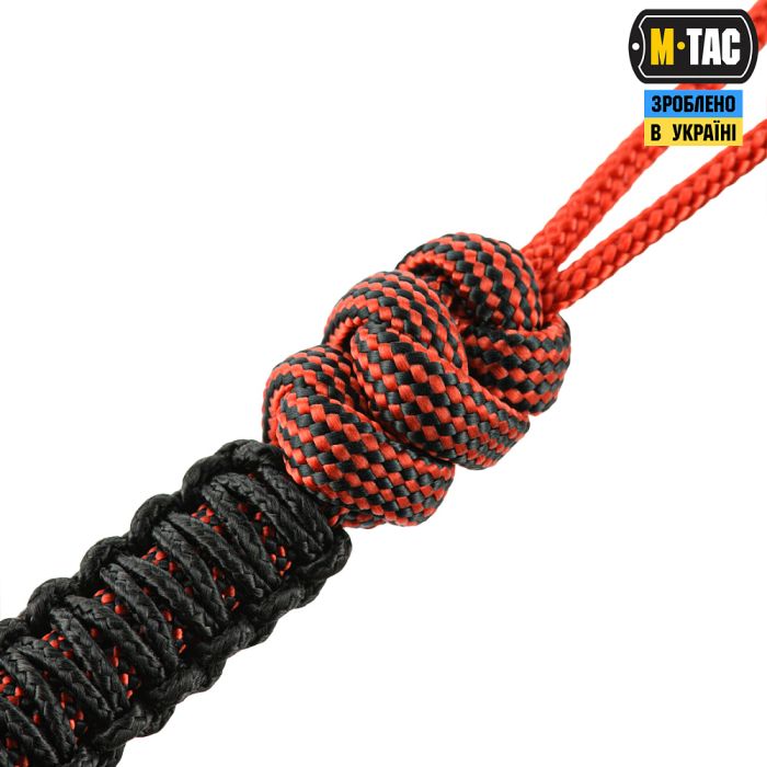 M-Tac темляк Scandinavian Mannaz Silver Black&Red