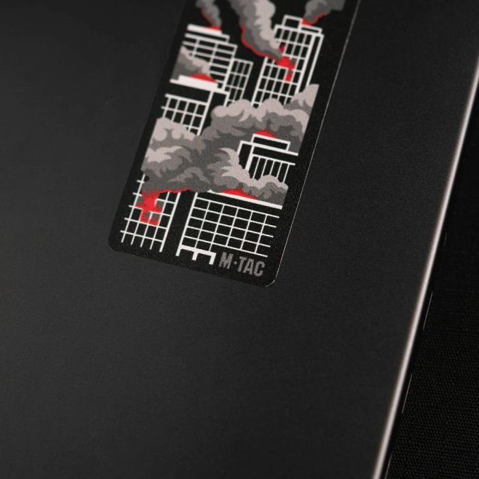 M-Tac наклейка russia is a terrorist state Black