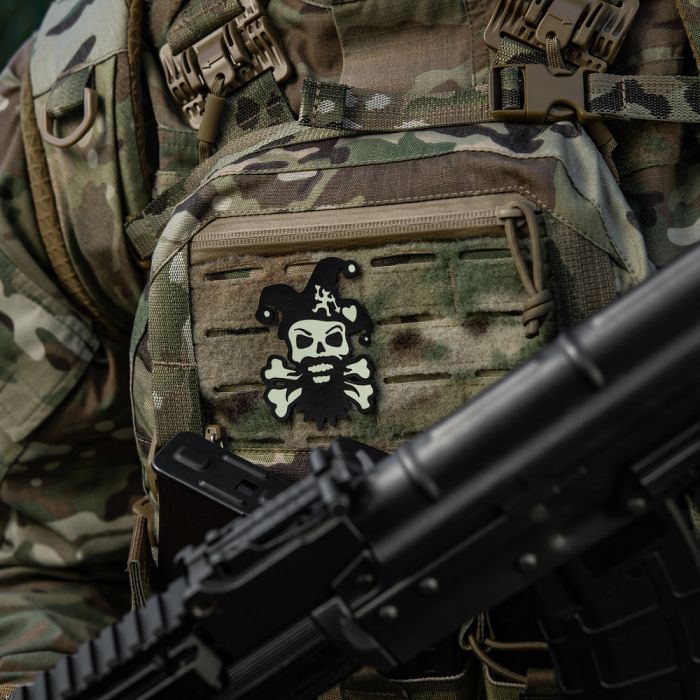 M-Tac нашивка Посміхнись Black/GID