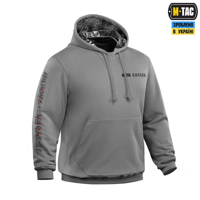M-Tac кофта Hoodie My Home is my Castle Oversize Hard Light Grey