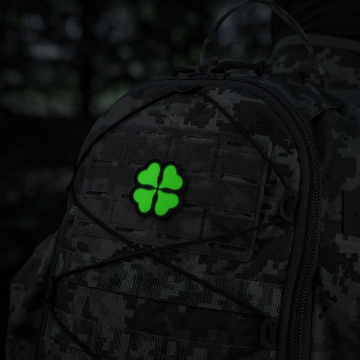 M-Tac нашивка Клевер GID Black/Green