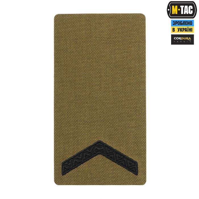M-Tac погон на липучці Старший солдат (вишивка) Coyote