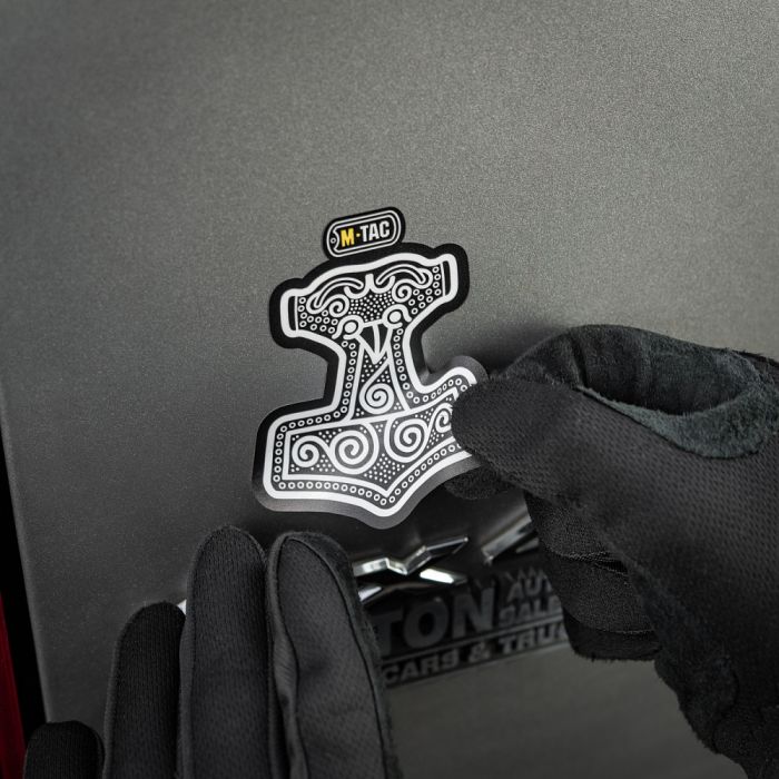 M-Tac наклейка Mjölnir Large світловідбиваюча Black