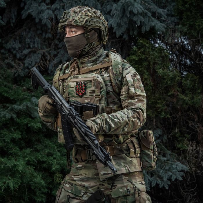 M-Tac нашивка Тризуб калина (вишивка) Black