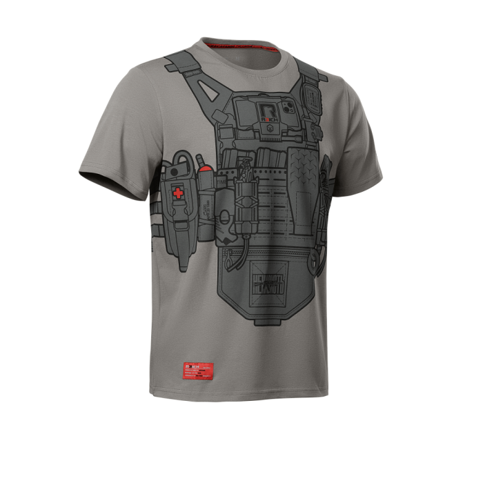 R3ich футболка Plate 5,56 V3 Wolf Grey