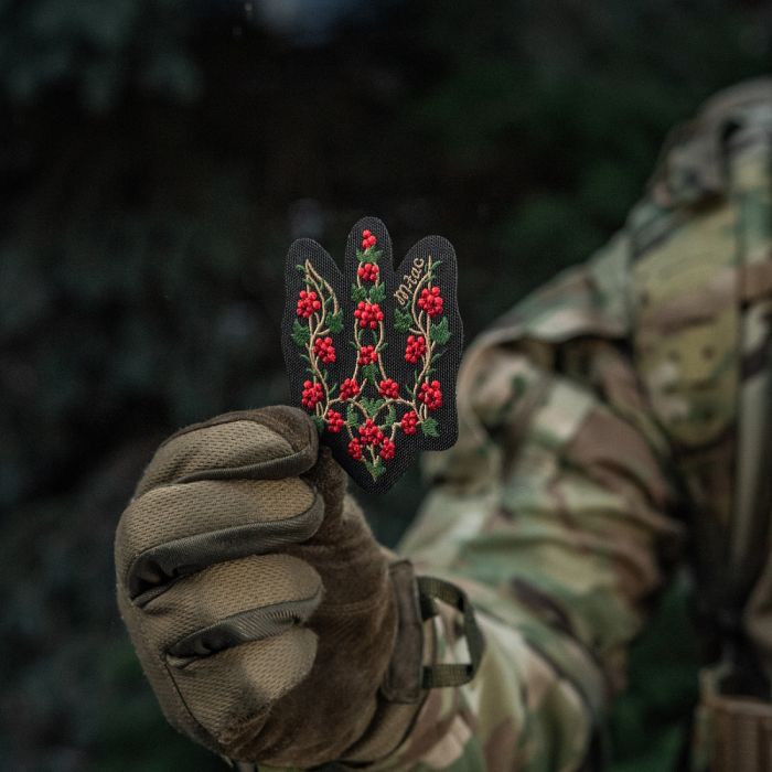 M-Tac нашивка Тризуб калина (вишивка) Black