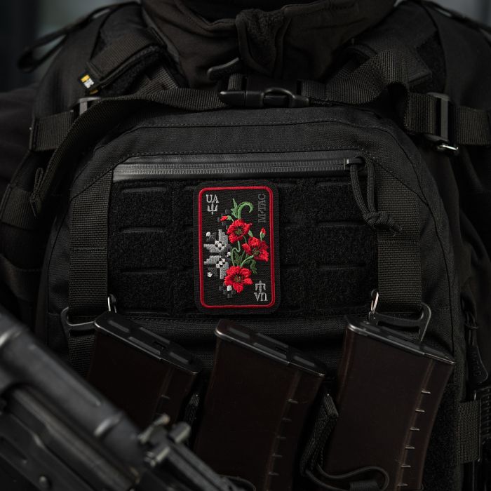 M-Tac нашивка Орнамент Мак (вишивка) Black/Red