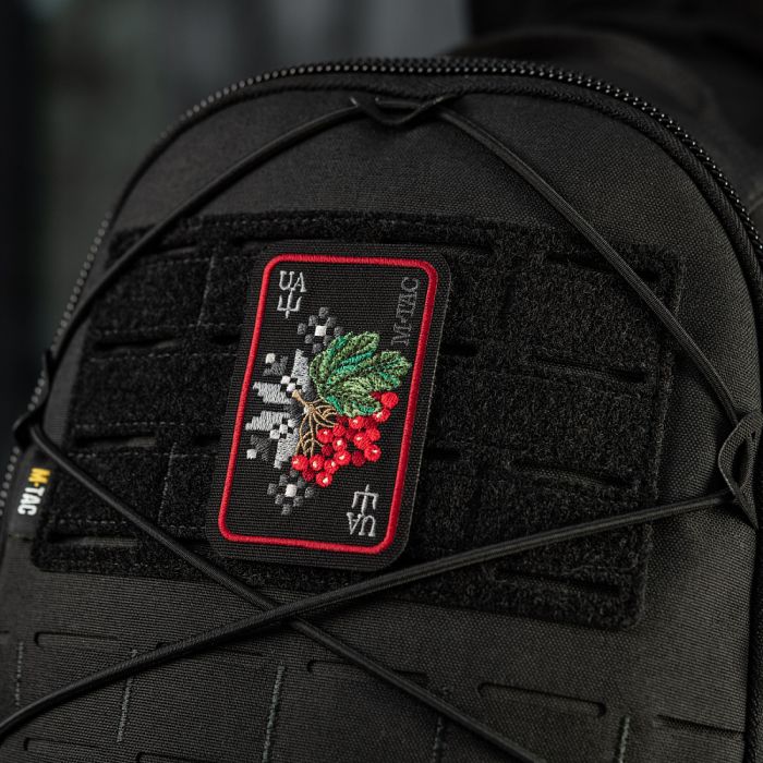 M-Tac нашивка Орнамент Калина (вишивка) Black/Red