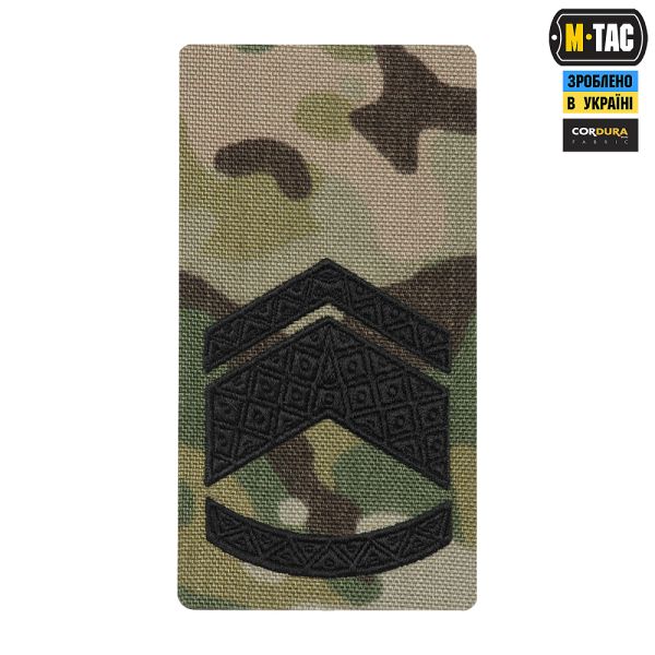 M-Tac погон на липучці Майстер сержант (вишивка) Multicam