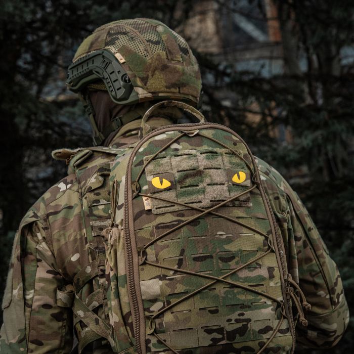 M-Tac нашивка Tiger Eyes Laser Cut (пара) Multicam/Yellow/GID