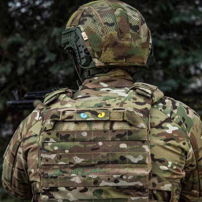 M-Tac нашивка Cat Eyes Laser Cut Multicam/Yellow/Blue/GID