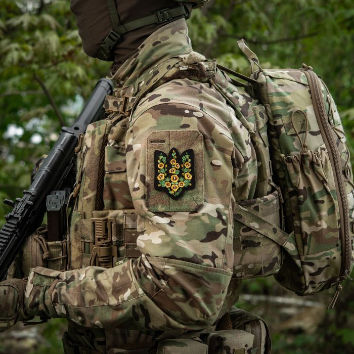 M-Tac нашивка Тризуб Мальви (вишивка) Black