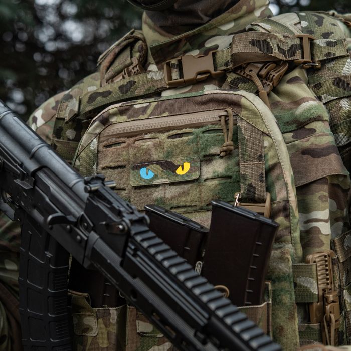 M-Tac нашивка Cat Eyes Laser Cut Multicam/Yellow/Blue/GID