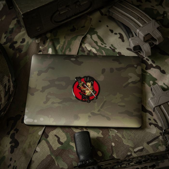 M-Tac наклейка об'ємна Tactical girl №3 Череп на плечі