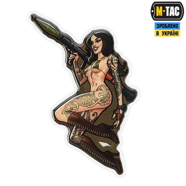 M-Tac наклейка об'ємна Tactical girl №9 РПГ Скандінавік
