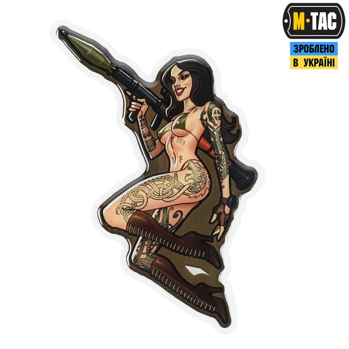 M-Tac наклейка об'ємна Tactical girl №9 РПГ Скандінавік