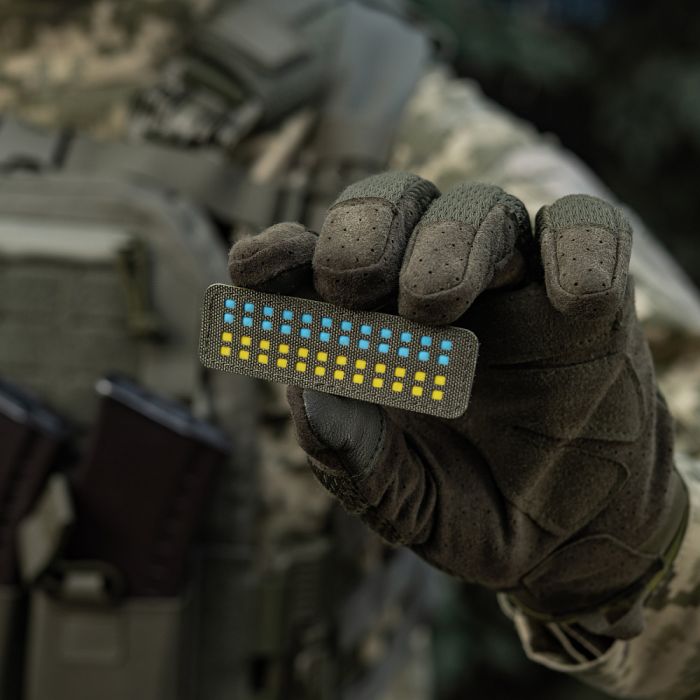 M-Tac нашивка прапор України 25х80 Laser Cut Ranger Green/Yellow/Blue/GID