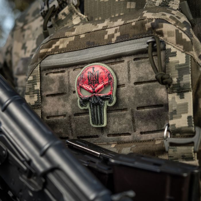 Нашивка Punisher Червоний GID