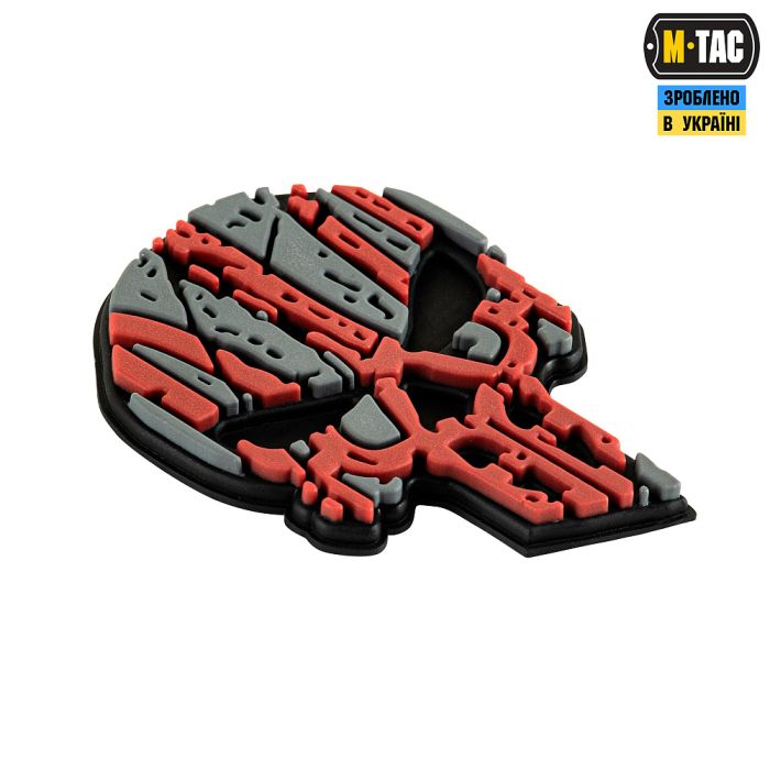 M-Tac нашивка Ukrainian Punisher 3D PVC Red/Black type 2