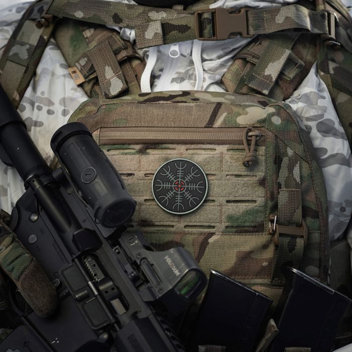 M-Tac нашивка шолом Жаху PVC Black/GID