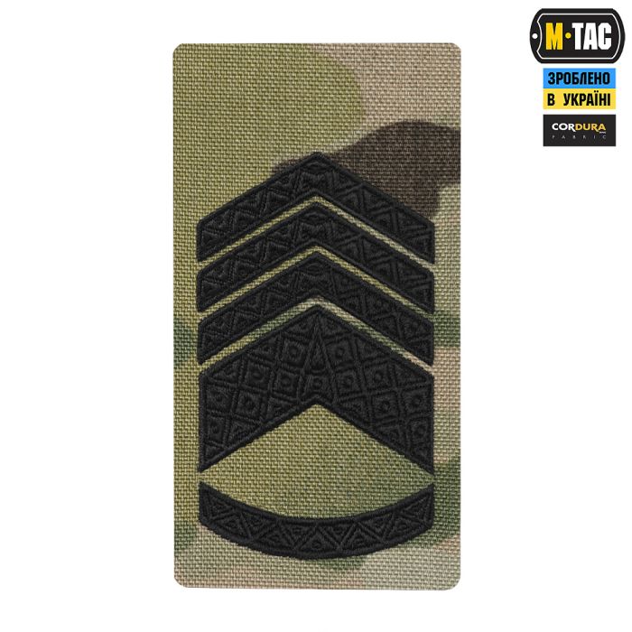 M-Tac погон на липучці Головний Майстер сержант (вишивка) Multicam