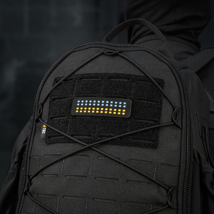 M-Tac нашивка прапор України 25х80 Laser Cut Black/Yellow/Blue/GID