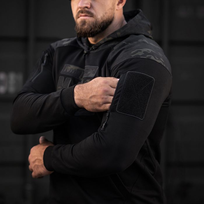 M-Tac кофта Hoodie Combat Black Edition Black Multicam