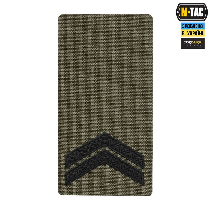 M-Tac погон на липучці Молодший сержант (вишивка) Ranger Green